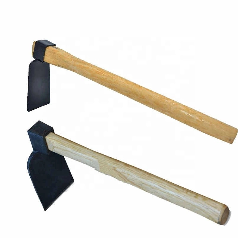 High Quality Carbon Steel Two Way Garden Tools Hoe and Fork 2 in 1 with Short Wooden Handle